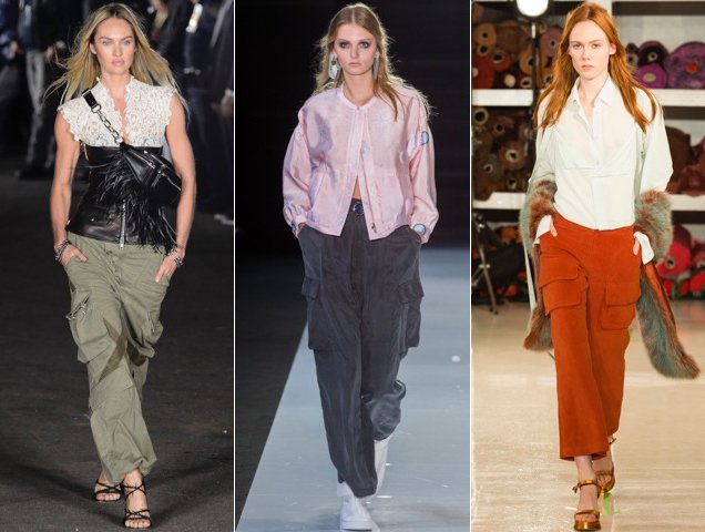 Cargo pants on the Spring 2018 runways.