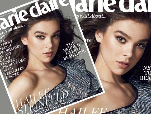 Hailee Steinfeld Channels Brooke Shields on Marie Claire February 2018 -  theFashionSpot