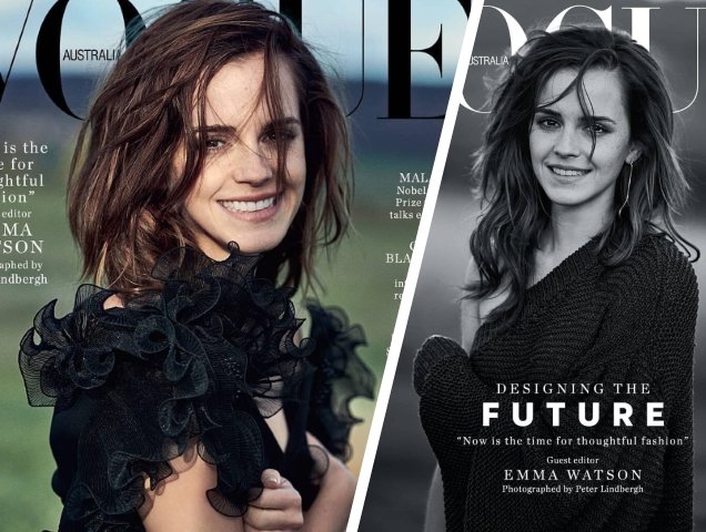 Vogue Australia March 2018 : Emma Watson by Peter Lindbergh