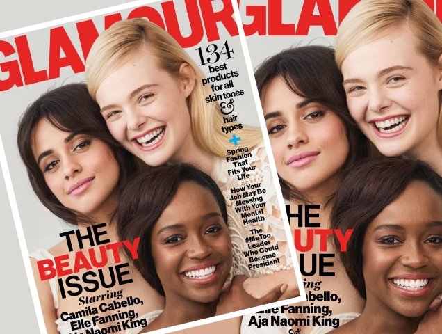 US Glamour April 2018 : Camila Cabello, Elle Fanning & Aja Naomi King by Olivia Malone