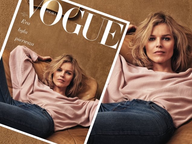 Vogue Poland April 2018 : Eva Herzigova by Chris Colls