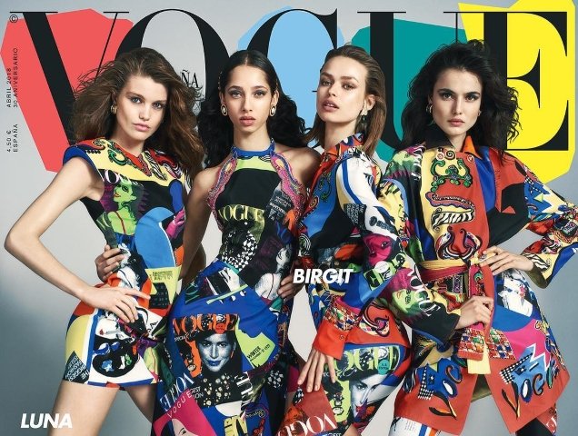 Vogue España April 2018 : Birgit, Luna, Yasmin & Blanca by Emma Summerton