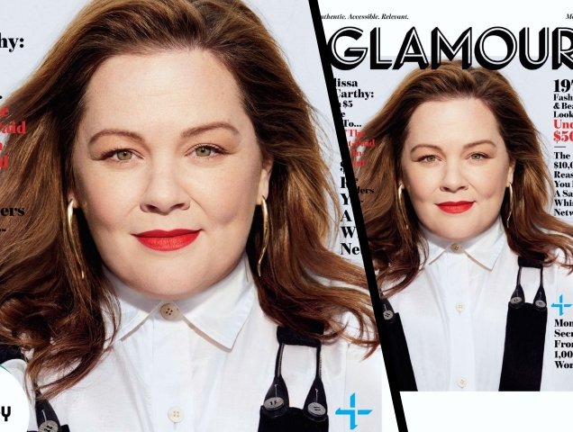 US Glamour May 2018 : Melissa McCarthy by Miguel Reveriego
