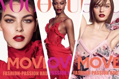 Vogue Germany July 2018 : Mayowa, Vittoria & Fran by Luigi & Iango