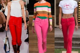 Colored denim on the Spring 2018 runways