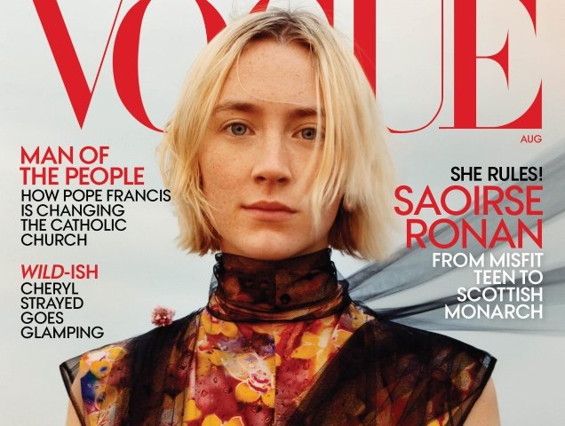 US Vogue August 2018 : Saoirse Ronan by Jamie Hawkesworth