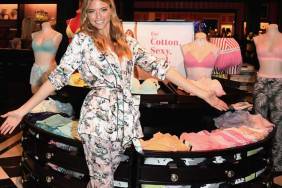 Martha Hunt kicks off summer with the new T-Shirt Bra Cotton Collection at Victoria's Secret on May 24, 2018 in Santa Monica, California