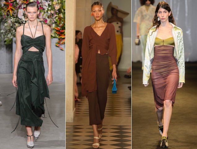 Earthy shades were a surprising trend on the Spring 2018 runways.
