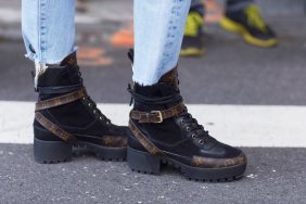 Hiking boots worn to NYFW Spring 2018
