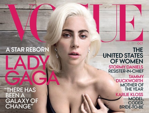 US Vogue October 2018 : Lady Gaga by Inez van Lamsweerde & Vinoodh Matadin