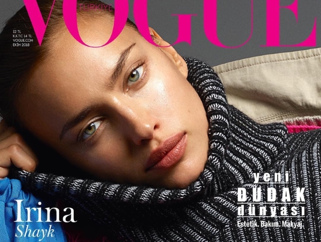 Vogue Turkey October 2018 : Irina Shayk by Cuneyt Akeroglu