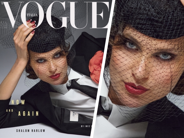 Vogue Italia December 2018 : Shalom Harlow by Inez van Lamsweerde & Vinoodh Matadin