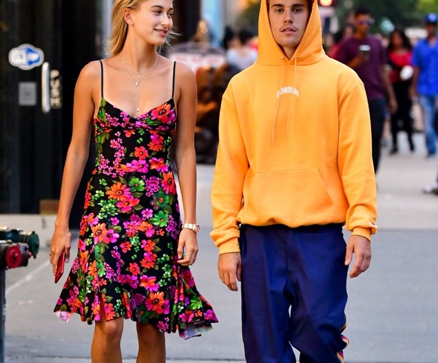 Hailey Baldwin and Justin Bieber in New York City.
