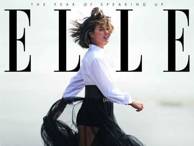 UK Elle January 2019 : Chrissy Teigen by Gilles Bensimon