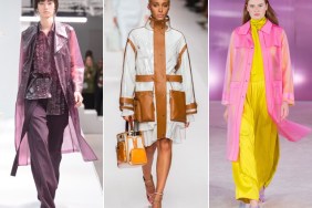 Transparent raincoats proved popular on the Spring 2019 runways.