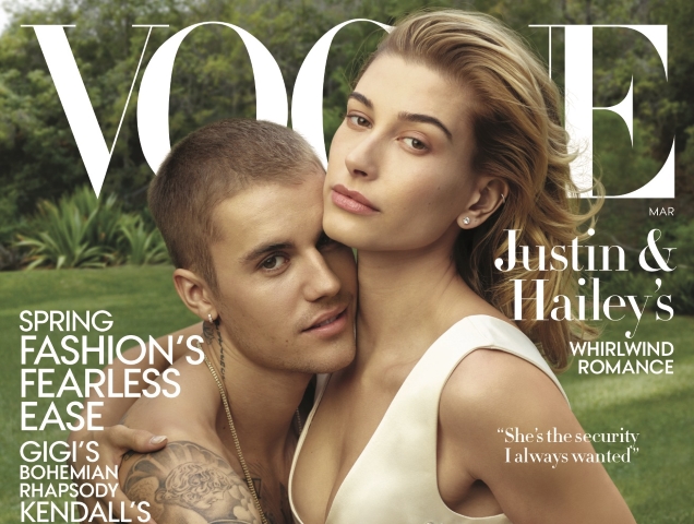 US Vogue March 2019 : Hailey & Justin Bieber by Annie Leibovitz