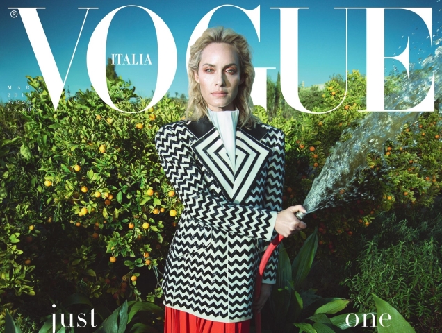 Vogue Italia March 2019 : Amber Valletta by Mert Alas & Marcus Piggott