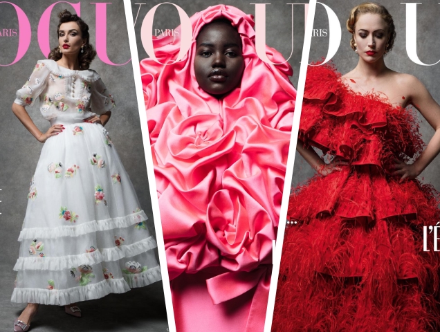 Vogue Paris April 2019 : Adut, Andreea & Raquel by Inez van Lamsweerde & Vinoodh Matadin