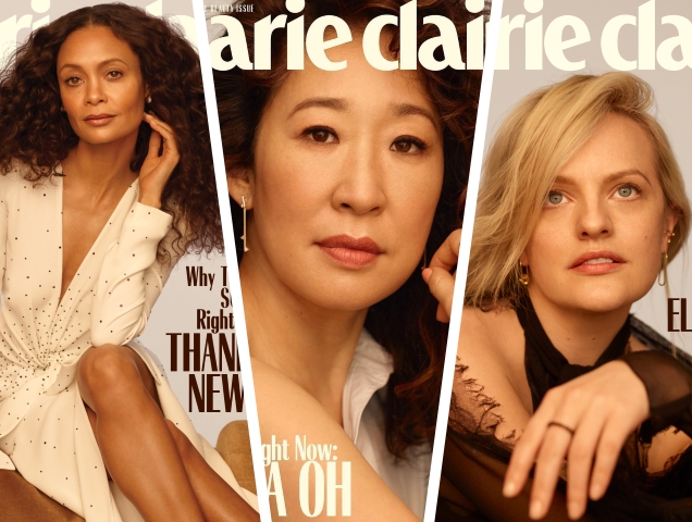 US Marie Claire May 2019 : Sandra Oh, Thandie Newton & Elisabeth Moss by Thomas Whiteside