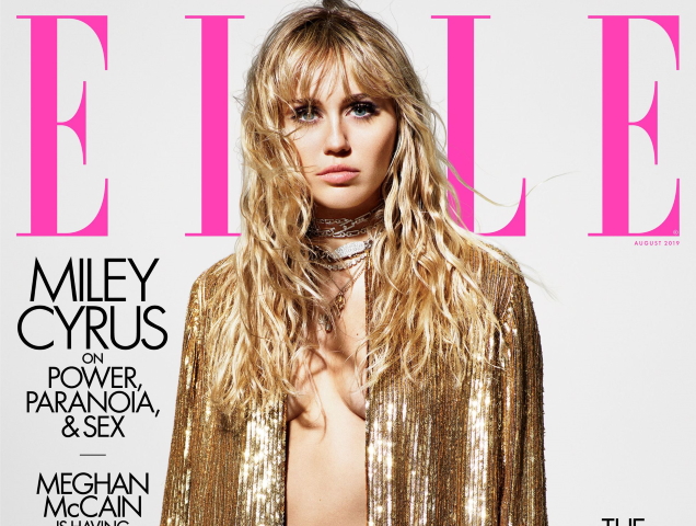 US Elle August 2019 : Miley Cyrus by Mario Sorrenti