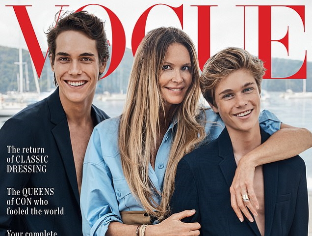 Vogue Australia August 2019 : Elle Macpherson & Sons by Nicole Bentley