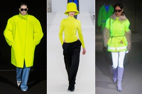 Highlighter-bright chartreuse pieces popped up in Balenciaga, Nina Ricci and Marine Serre's Fall 2019 collections.