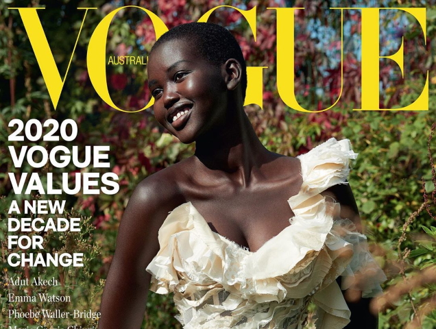 Vogue Australia January 2020 : Adut Akech by Nathaniel Goldberg