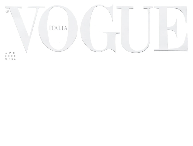 Vogue Italia April 2020 : A Blank Canvas by Ferdinando Verderi