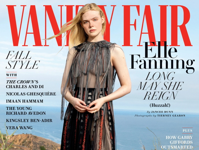 Vanity Fair October 2020 : Elle Fanning by Tierney Gearon