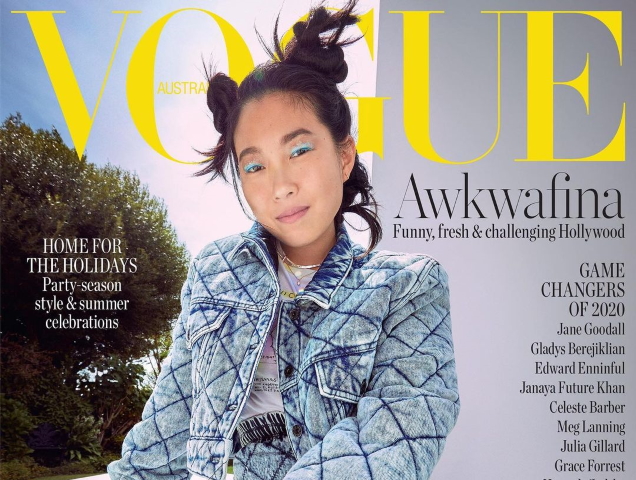 Vogue Australia December 2020 : Awkwafina by Charles Dennington