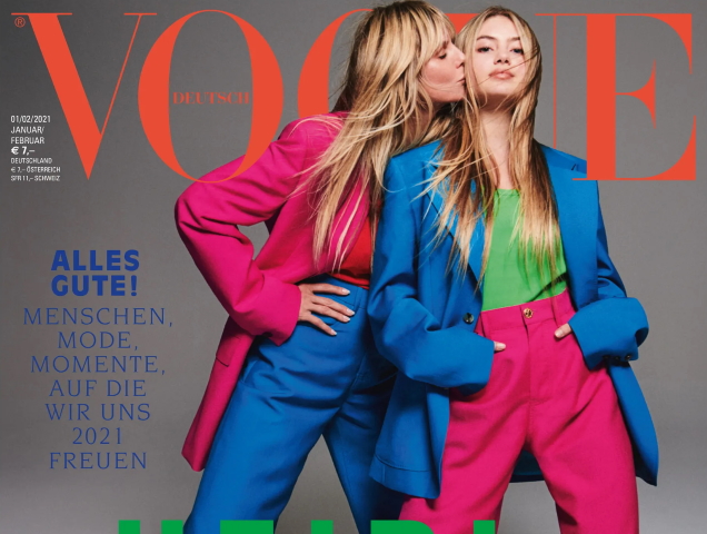 Vogue Germany January/February 2021 : Heidi Klum & Leni Klum by Chris Colls