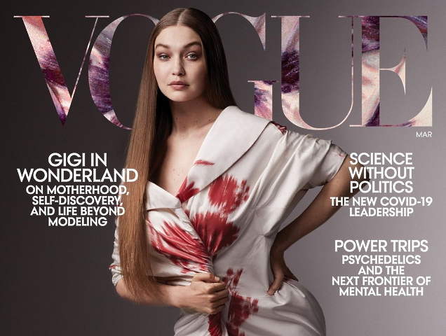 US Vogue March 2021 : Gigi Hadid by Ethan James Green