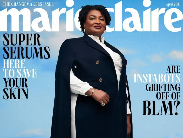 US Marie Claire April 2021 : Stacey Abrams by AB+DM