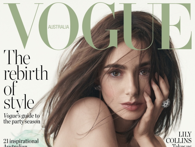 Vogue Australia December 2021 : Lily Collins by Ned Rogers