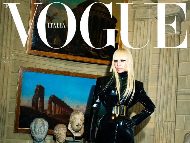 Vogue Italia March 2022 : Donatella Versace by Mert Alas & Marcus Piggott
