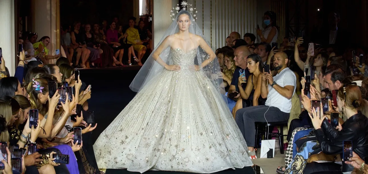 Famous Models Wearing Chanel Couture Wedding Dresses