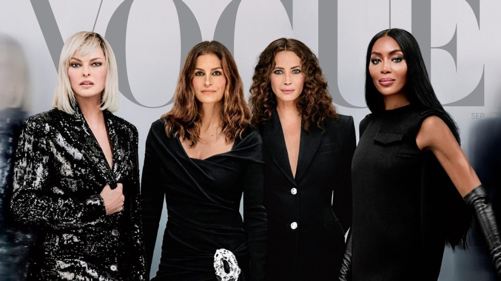US Vogue September 2023 : Linda, Cindy, Christy & Naomi by Rafael Pavarotti