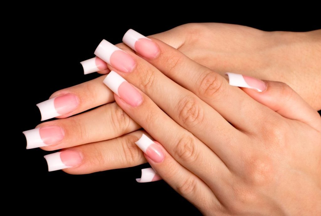 Featuring Classic deep French Manicure