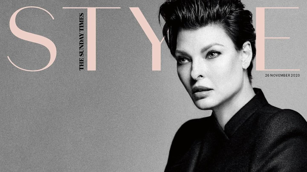 The Sunday Times Style November 26, 2023 : Linda Evangelista by Chris Colls