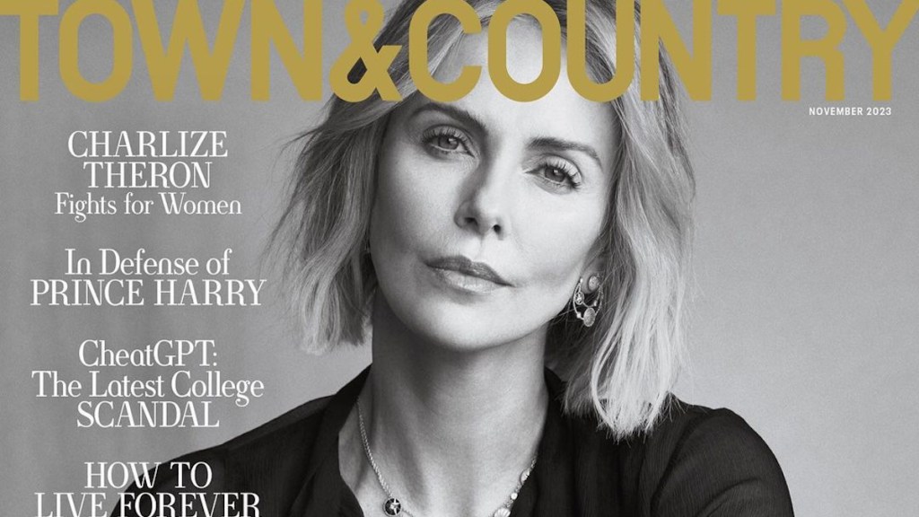 Town & Country November 2023 : Charlize Theron by Sebstian Kim