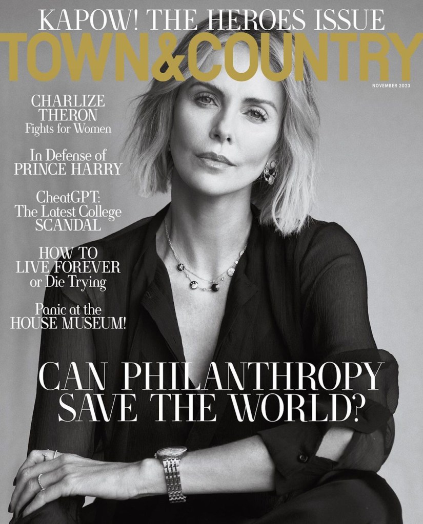 Town & Country November 2023 : Charlize Theron by Sebstian Kim