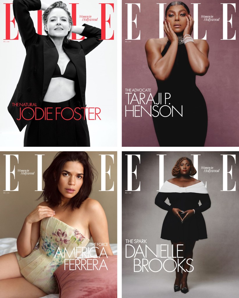 US Elle December 2023/January 2024 : The Women In Hollywood Issue 