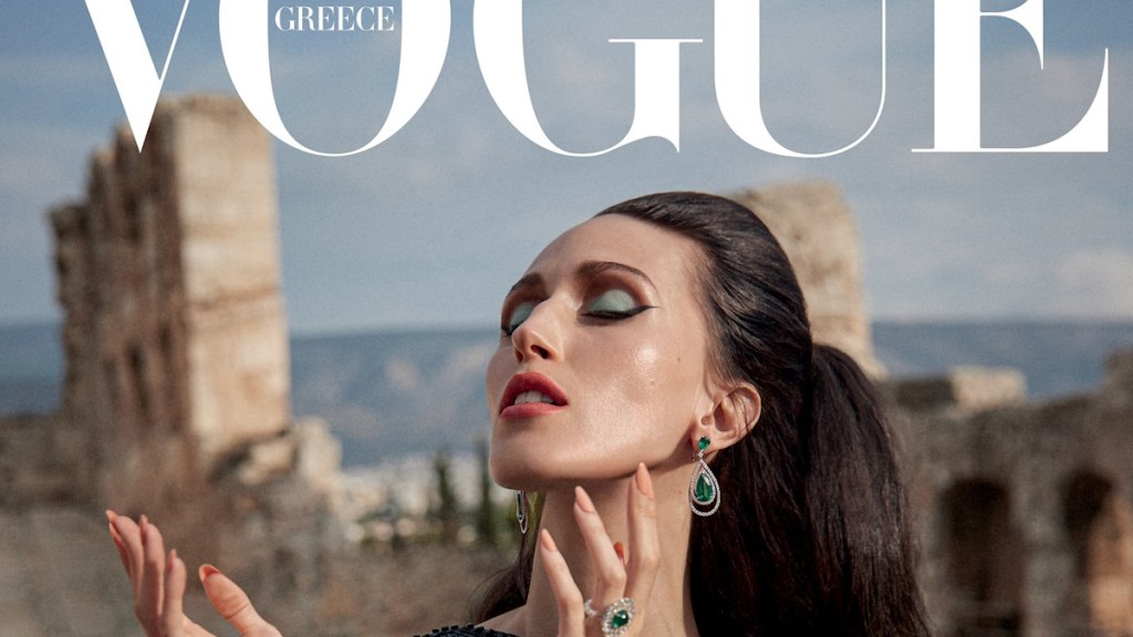 Vogue Greece December 2023 : Anna Cleveland by Richard Phibbs
