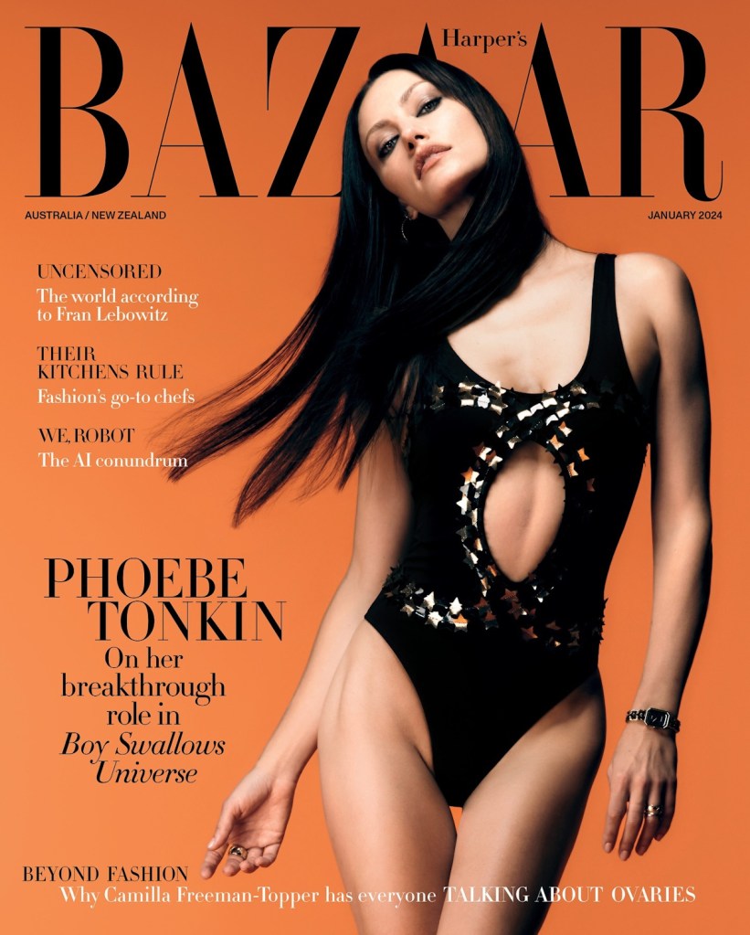 Harper’s Bazaar Australia & New Zealand January 2024 : Phoebe Tonkin by Darren McDonald
