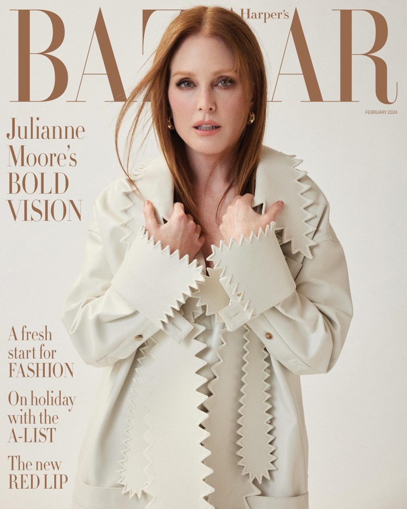 UK Harper's Bazaar February 2024 : Julianne Moore by David Roemer 