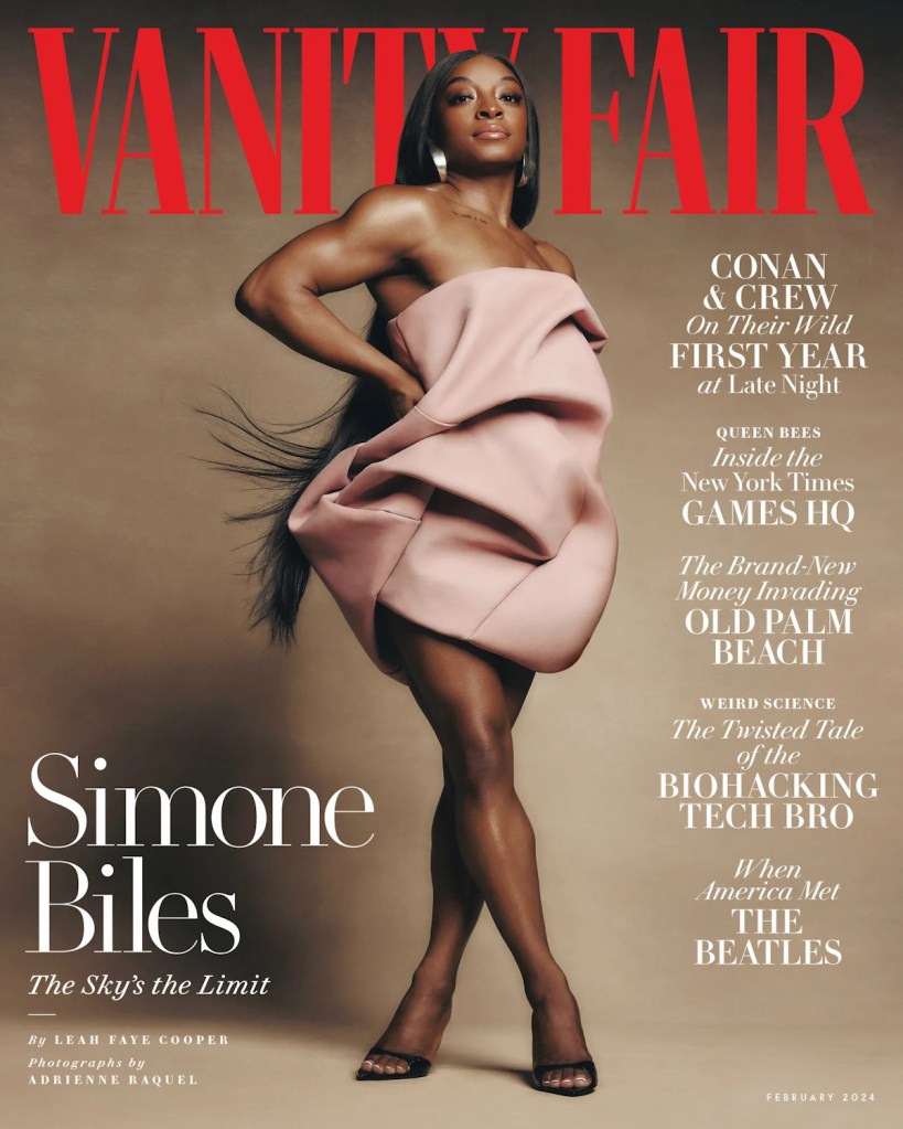 Vanity Fair February 2024 : Simone Biles by Adrienne Raquel 