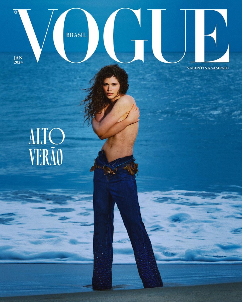 Vogue Brazil January 2024 : Valentina Sampaio by Mariana Maltoni