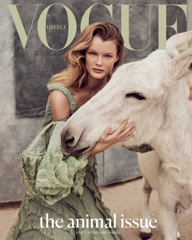 Vogue Greece January 2024 : Kris Grikaite by Richard Phibbs