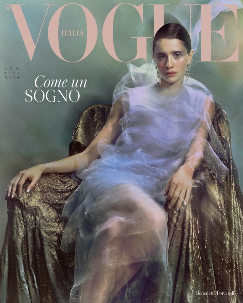 Vogue Italia January 2024 : Benedetta Porcaroli by Elizaveta Porodina