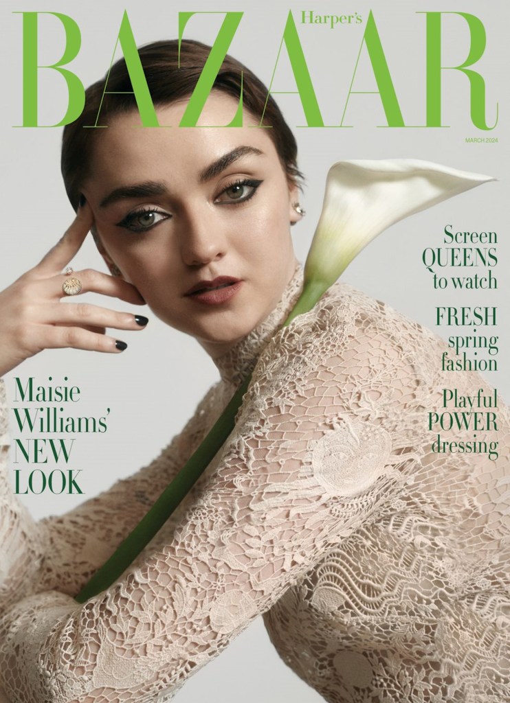 UK Harper’s Bazaar March 2024 : Maisie Williams by Agata Pospieszynska 
